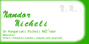 nandor micheli business card